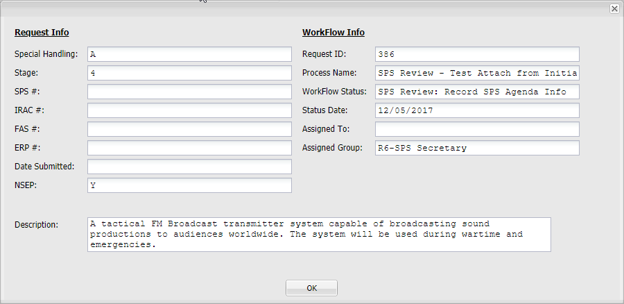 Certification Request Details Page - More Button